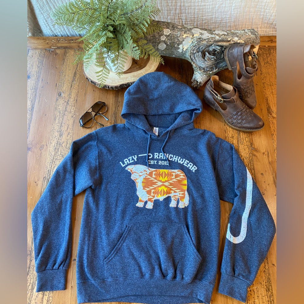 👩‍🌾LAZY J Ranch Wear 👩‍🌾 Apache Hereford Fleece lined Hoodie